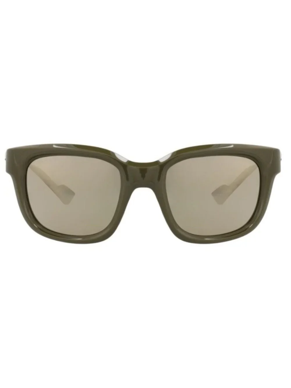 New Gucci Mens Square/Rectangle Green Green Gold Fashion Designer Sunglasses